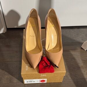 Christian Louboutin Blush Patent Pointed-Toe Pumps